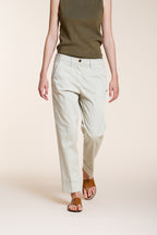 New York Carrot women's chino pants in stretch satin carrot fit ①