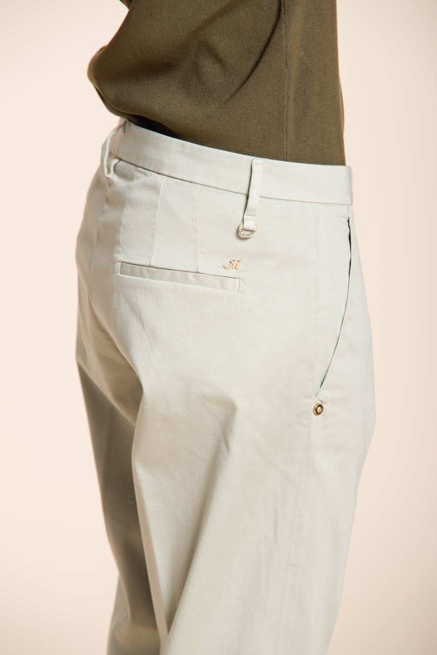 New York Carrot women's chino pants in stretch satin carrot fit ①