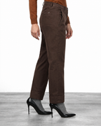 New York Carrot Chinohose für Damen aus Baumwoll- und Wollgabardine mit carrot fit ①