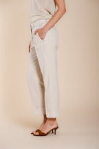 New York Carrot women's chino pants in cotton and linen twill carrot fit