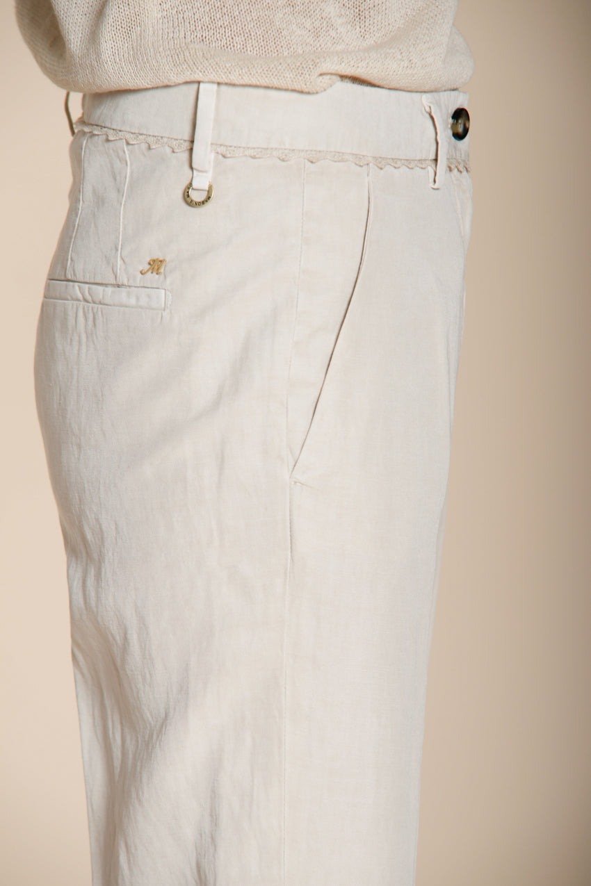 New York Carrot women's chino pants in cotton and linen twill carrot fit
