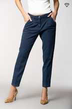 New York Carrot Pince pantalon chino femme en coton et cachemire carrot fit ①