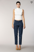 New York Carrot Pince pantalon chino femme en coton et cachemire carrot fit ①