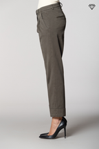New York Carrot Pince pantalon chino femme en coton et cachemire carrot fit ①