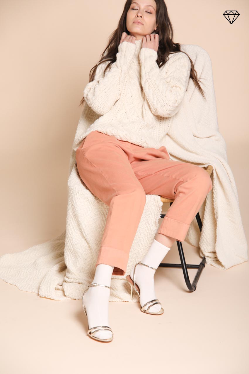 Foto 4 New York Carrot Pince pantalone chino donna in cotone cashmere carrot fit ①