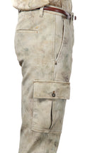 Marlene Cargo Cargo-Hose für Damen aus Bull mit schattiertem Blumenmuster und carrot fit