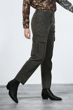 Marlene Cargo Damen-Cargohose aus Gabardine, Carrot Fit