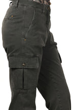 Marlene Cargo Damen-Cargohose aus Gabardine, Carrot Fit
