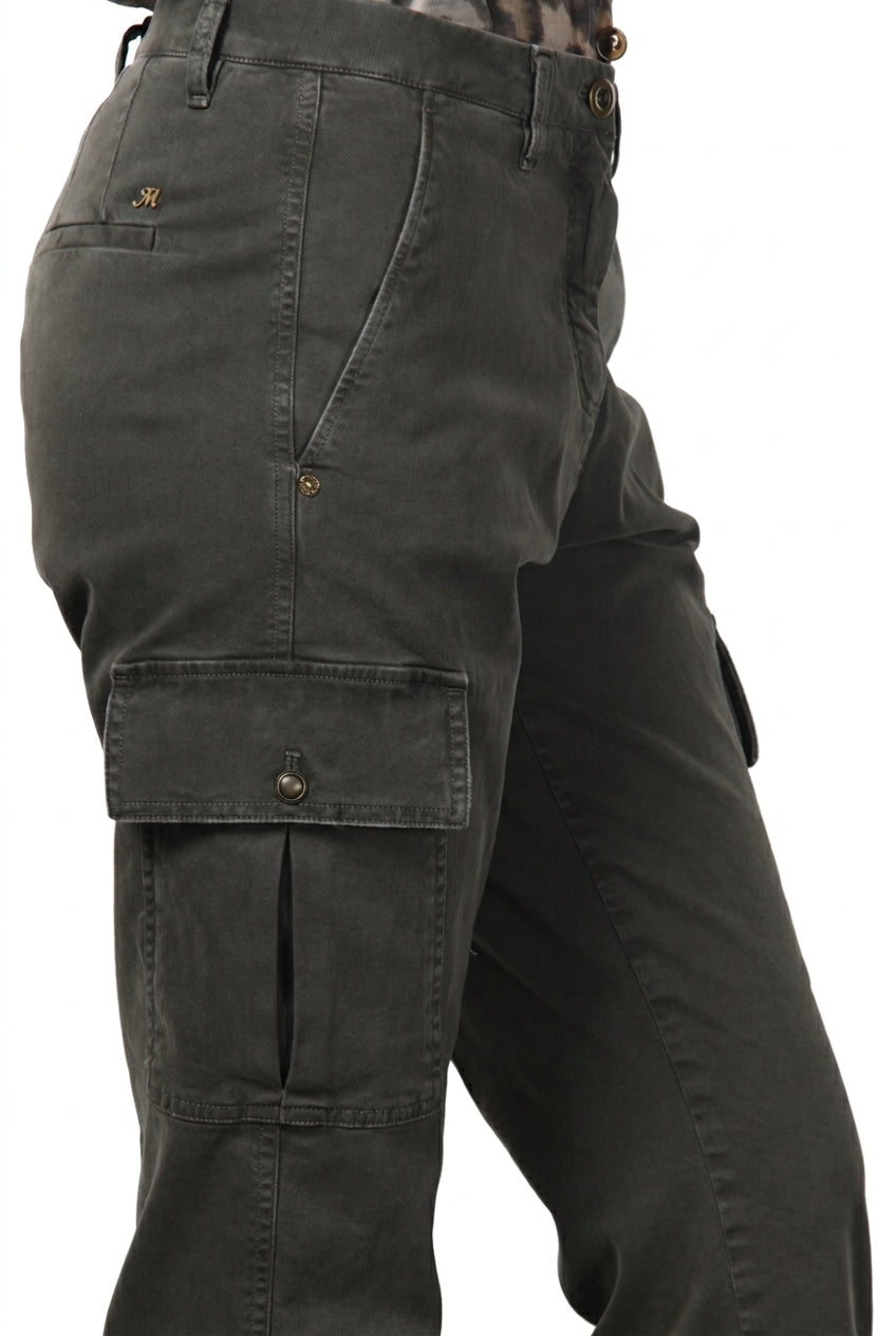 Marlene Cargo Damen-Cargohose aus Gabardine, Carrot Fit