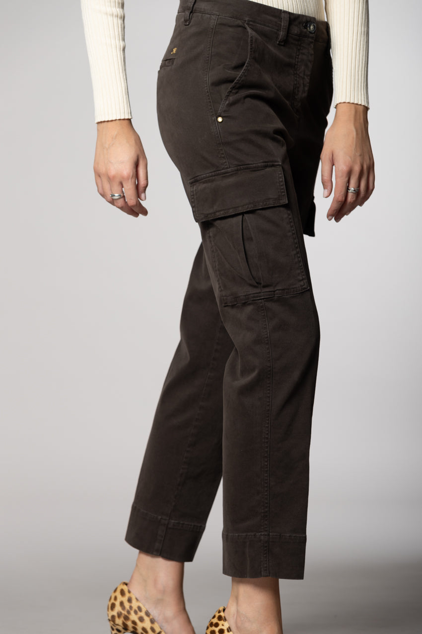 Marlene Cargo women’s cargo trousers in gabardine carrot fit