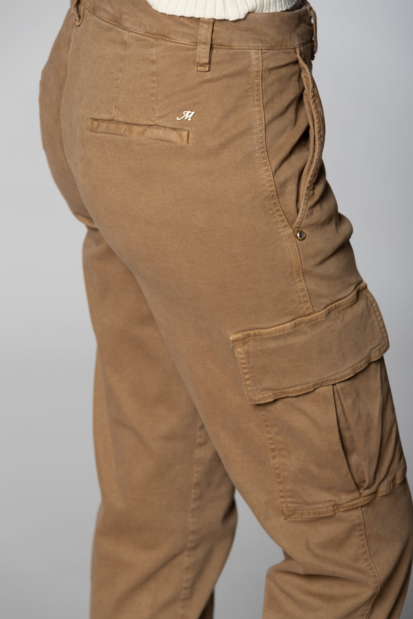 Marlene Cargo women’s cargo trousers in gabardine carrot fit