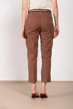 Marlene Cargo pantalon femme en twill léger stretch carrot fit