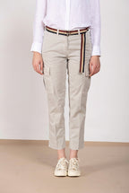 Marlene Cargo pantalon cargo femme en twill léger stretch carrot fit
