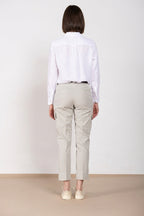 Marlene Cargo pantalon cargo femme en twill léger stretch carrot fit