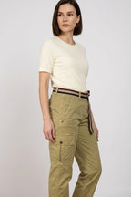 Marlene Cargo pantalón cargo mujer en sarga ligera stretch carrot fit