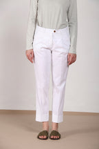 New York Carrot Sartoriale 1 Pince women’s chino trousers in cotton and silk satin carrot fit ①