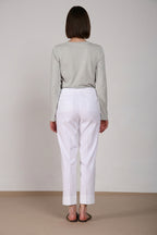 New York Carrot Sartoriale 1 Pince women’s chino trousers in cotton and silk satin carrot fit ①