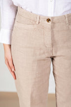 New York Carrot women's chino pants in mat weave carrot fit