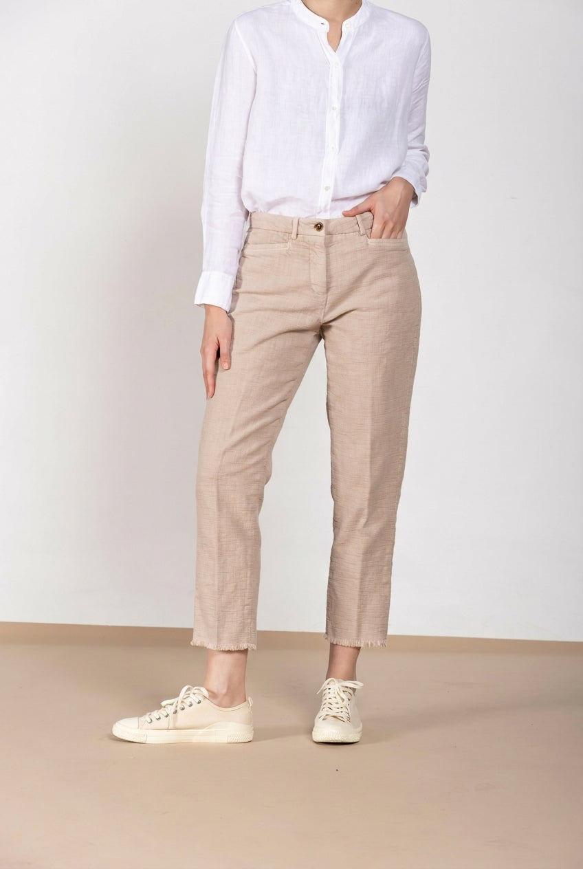 New York Carrot women's chino pants in mat weave carrot fit