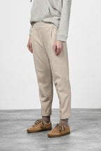 Easy Jogger Damen-Chinohose aus Jersey mit Mikromuster, Relaxed Fit