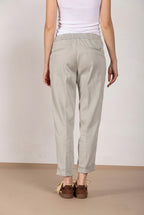 Easy Jogger pantalón chino mujer en felpa elástica relaxed fit