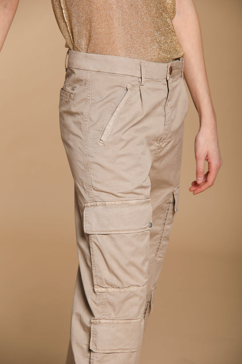 Evita Cargo pantalón cargo mujer en gabardina elax relaxed fit