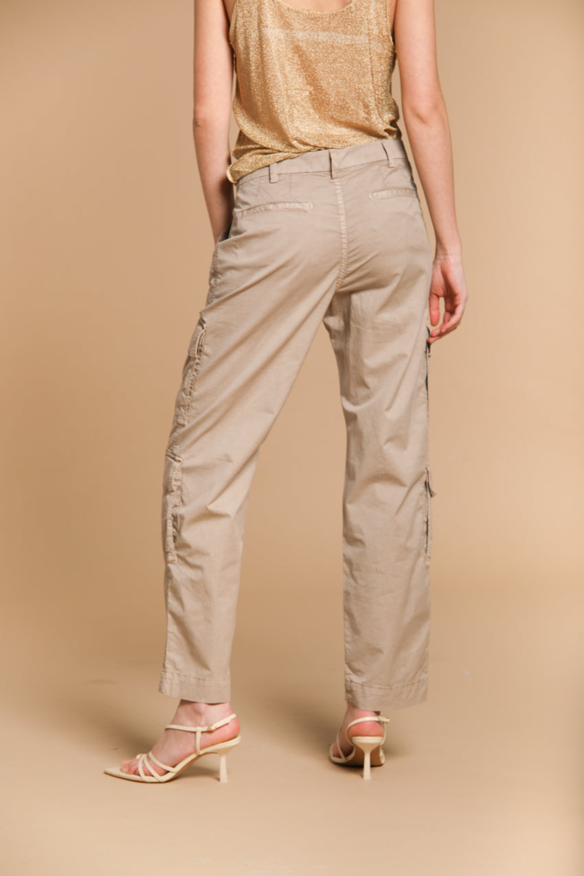 Evita Cargo pantalón cargo mujer en gabardina elax relaxed fit