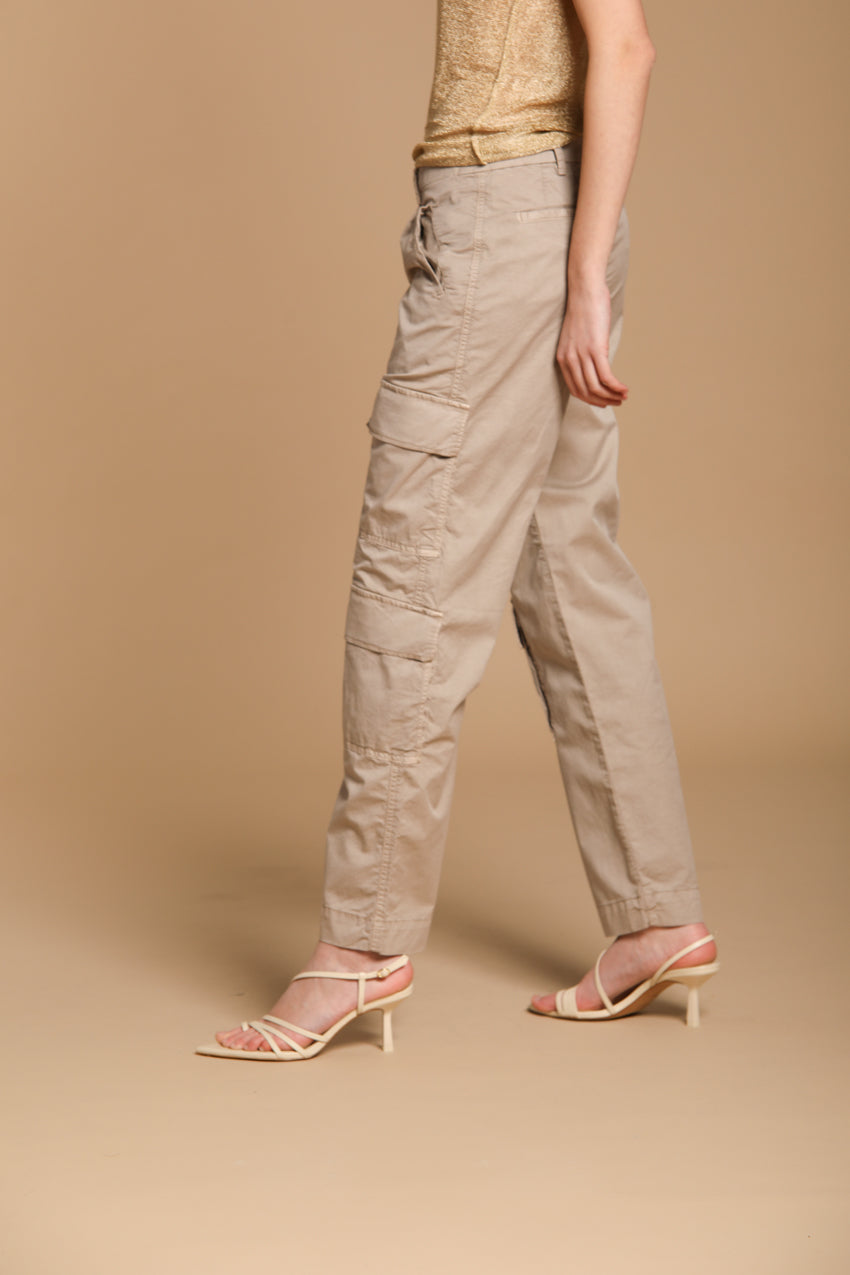 Evita Cargo pantalón cargo mujer en gabardina elax relaxed fit