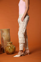 Asia Snake pantalón cargo mujer en modal stretch relaxed fit 