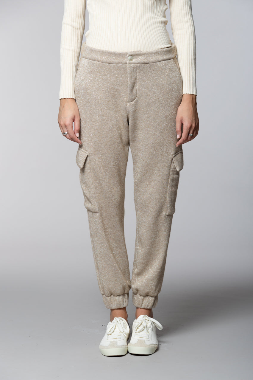 Easy Cargo women’s cargo pants in jersey lurex relaxed fit