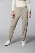 Easy Cargo women’s cargo pants in jersey lurex relaxed fit