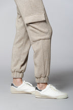 Easy Cargo women’s cargo pants in jersey lurex relaxed fit