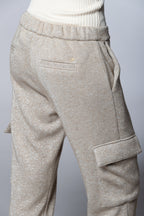 Easy Cargo women’s cargo pants in jersey lurex relaxed fit