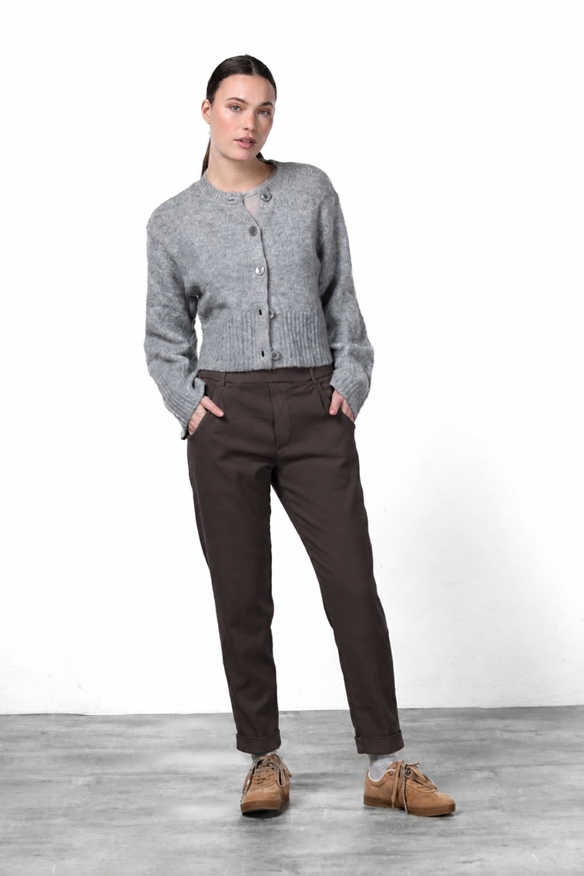 New York Jogger pantalone chino donna in twill stretch relaxed fit