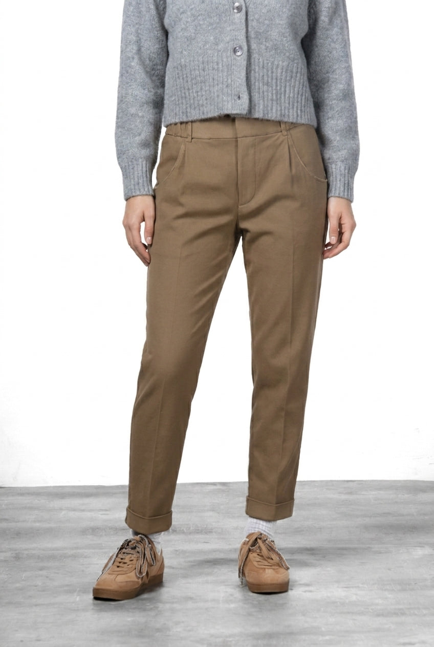 New York Jogger pantalón chino de mujer en twill stretch relaxed fit