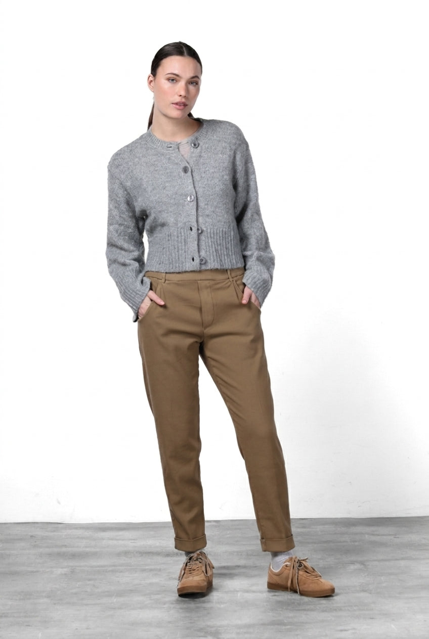 New York Jogger pantalón chino de mujer en twill stretch relaxed fit
