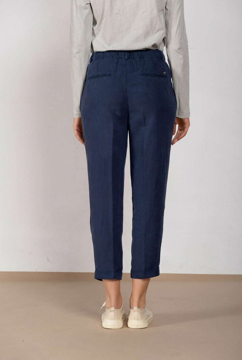 Linda Summer pantalón chino mujer en canvas relaxed fit