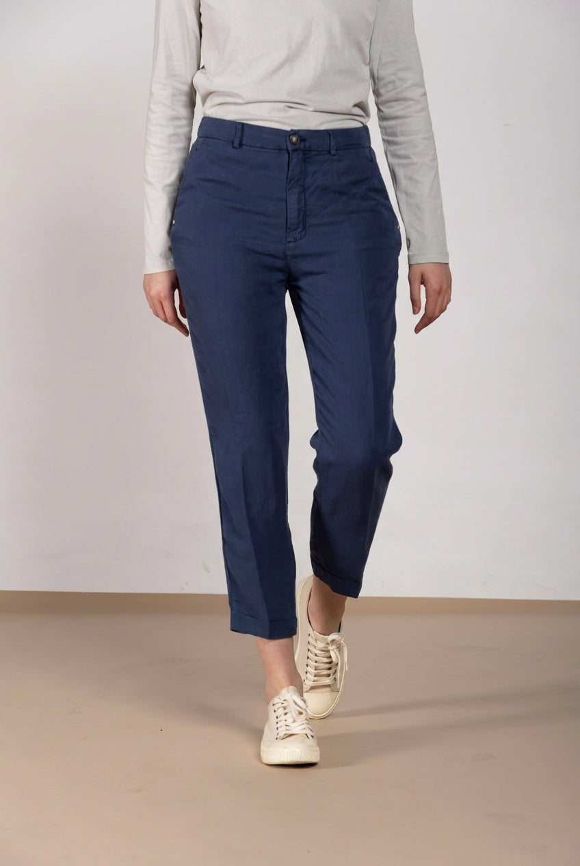 Linda Summer pantalón chino mujer en canvas relaxed fit