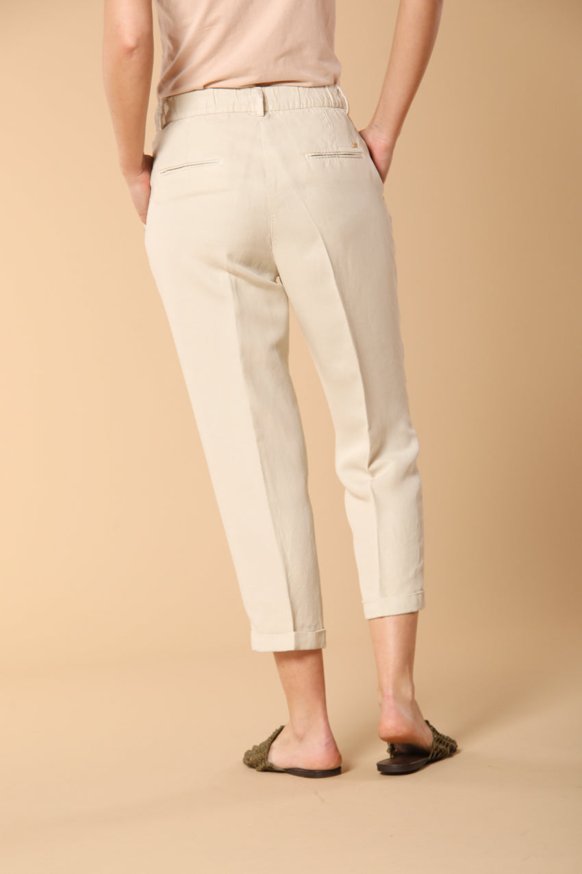 Linda Summer pantalone chino jogger donna in stuoia relaxed fit