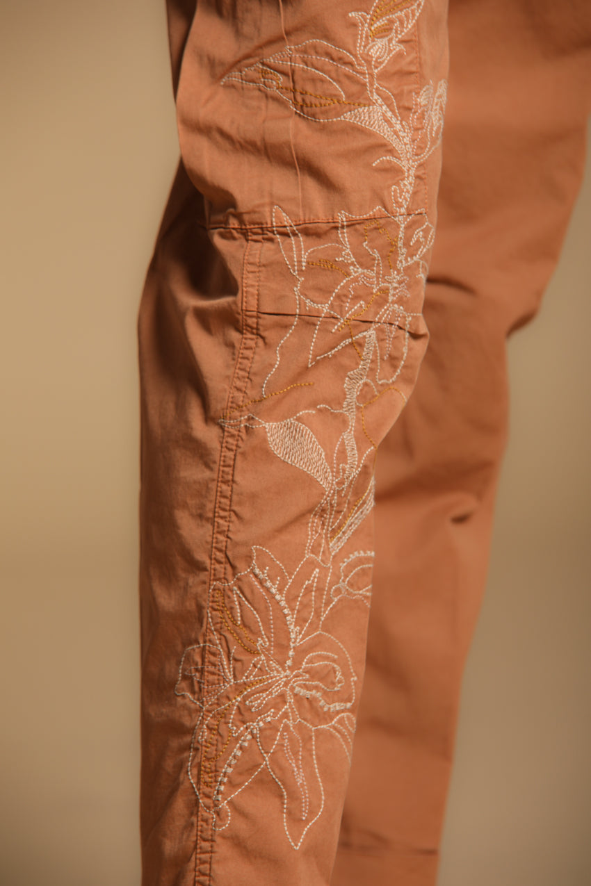 Judy Archivio pantalón cargo mujer en sarga de algodón elástico relaxed fit