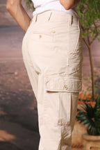 Judy Archivio women's cargo pants stretch cotton twill relaxed fit