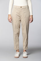 New York Cozy pantalon chino femme en gabardine carrot fit