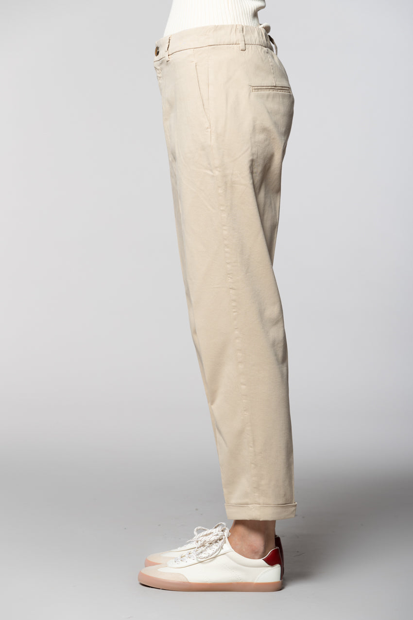 New York Cozy pantalon chino femme en gabardine carrot fit