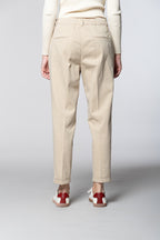 New York Cozy pantalon chino femme en gabardine carrot fit