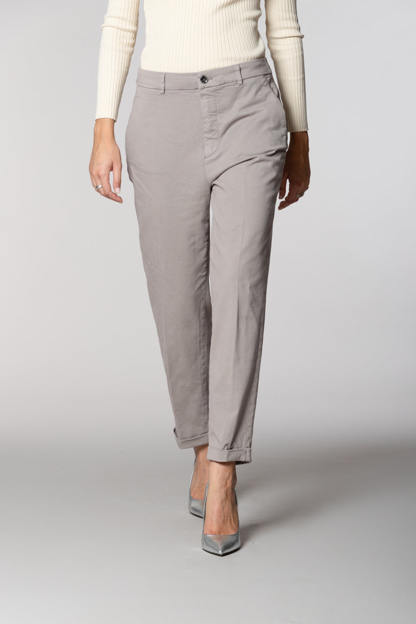 New York Cozy pantalon chino femme en gabardine carrot fit