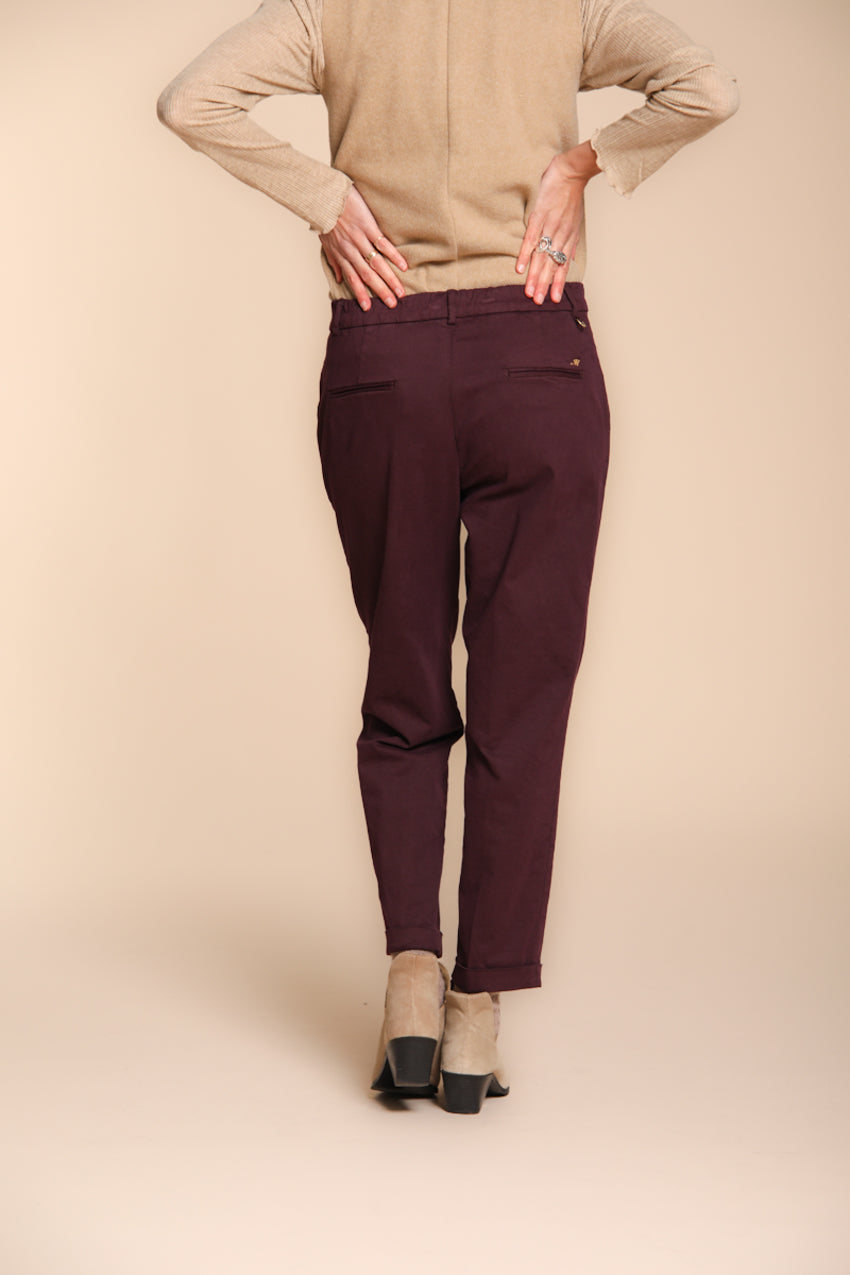 Foto 4 New York Cozy pantalone chino donna in gabardina carrot fit