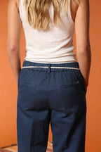 New York Cozy Straight pantalón chino mujer en sarga de lino y algodón straight fit
