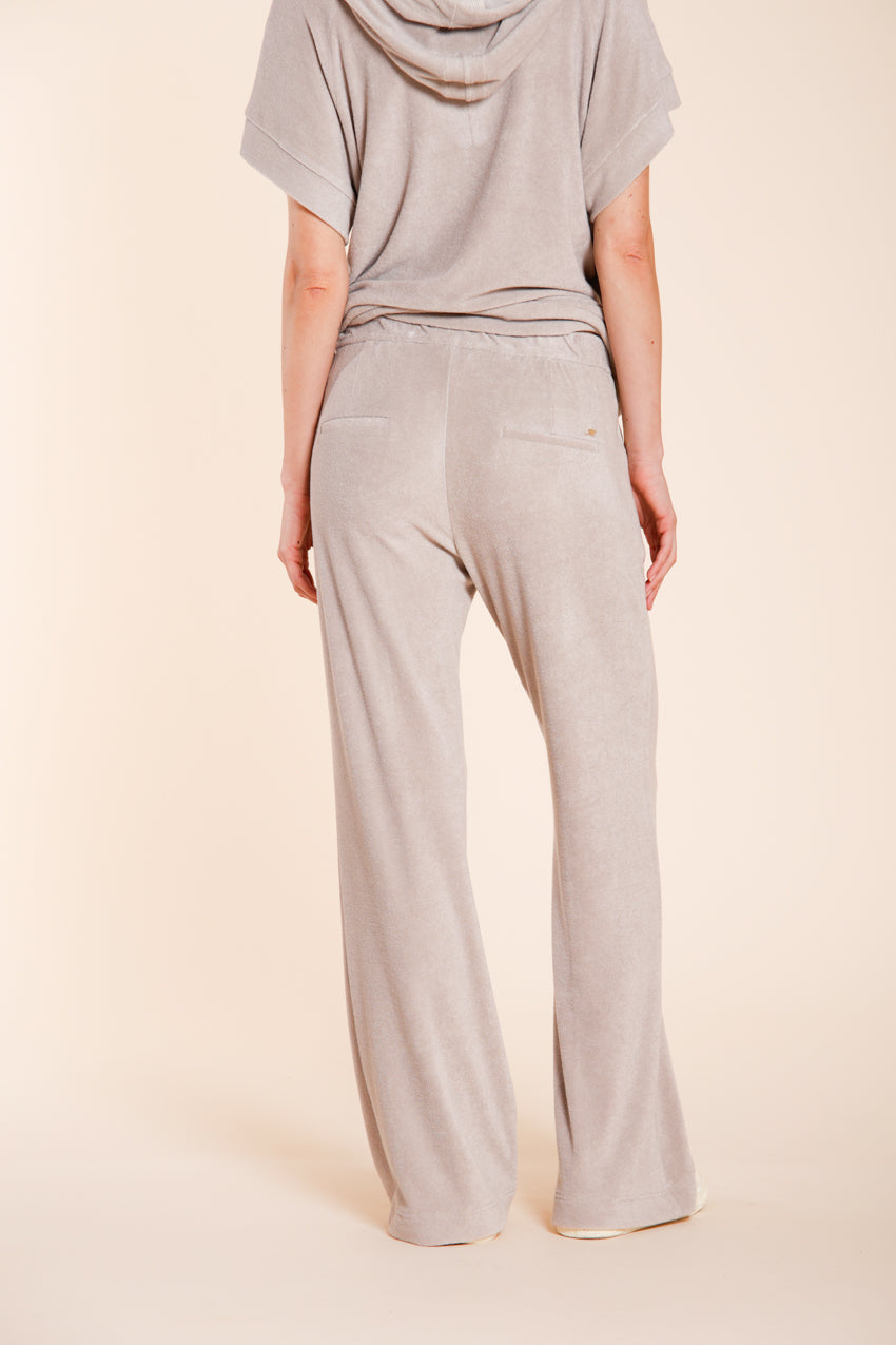 Easy Straight pantalon chino jogger femme en jersey éponge straight fit