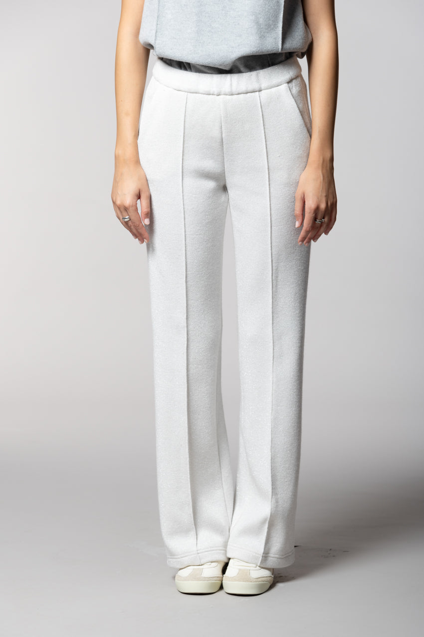 Easy Straight pantalone chino donna in jersey con lurex straight fit