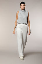 Easy Straight pantalone chino donna in jersey con lurex straight fit